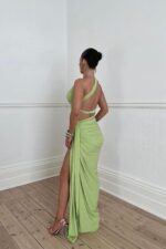 Viera Yırtmaçlı İkili Set - Yeşil - Görsel 4