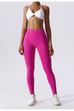 Yoga Büzgülü Tayt - Pembe - Görsel 6
