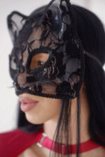 Kitten Dantel Maske - Siyah - Görsel 3