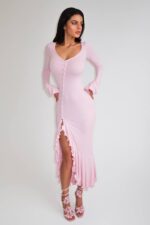 Amanda Uzun Elbise - Pembe