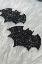 Gotik Yarasa Göğüs Sticker - Siyah - Görsel 3