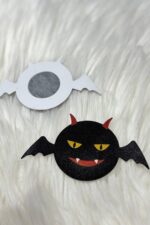 Halloween Yarasa Göğüs Sticker - Siyah - Görsel 2