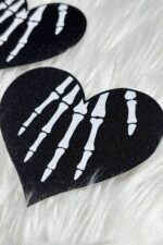 İskelet Göğüs Sticker - Siyah