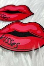 Kisses Göğüs Sticker - Kırmızı - Görsel 2