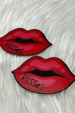 Kisses Göğüs Sticker - Kırmızı - Görsel 4