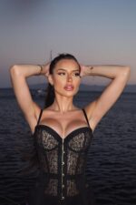 Kristina Vintage Korse - Siyah - Görsel 7