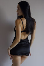 Anastasia Saten Gecelik - Siyah - Görsel 4