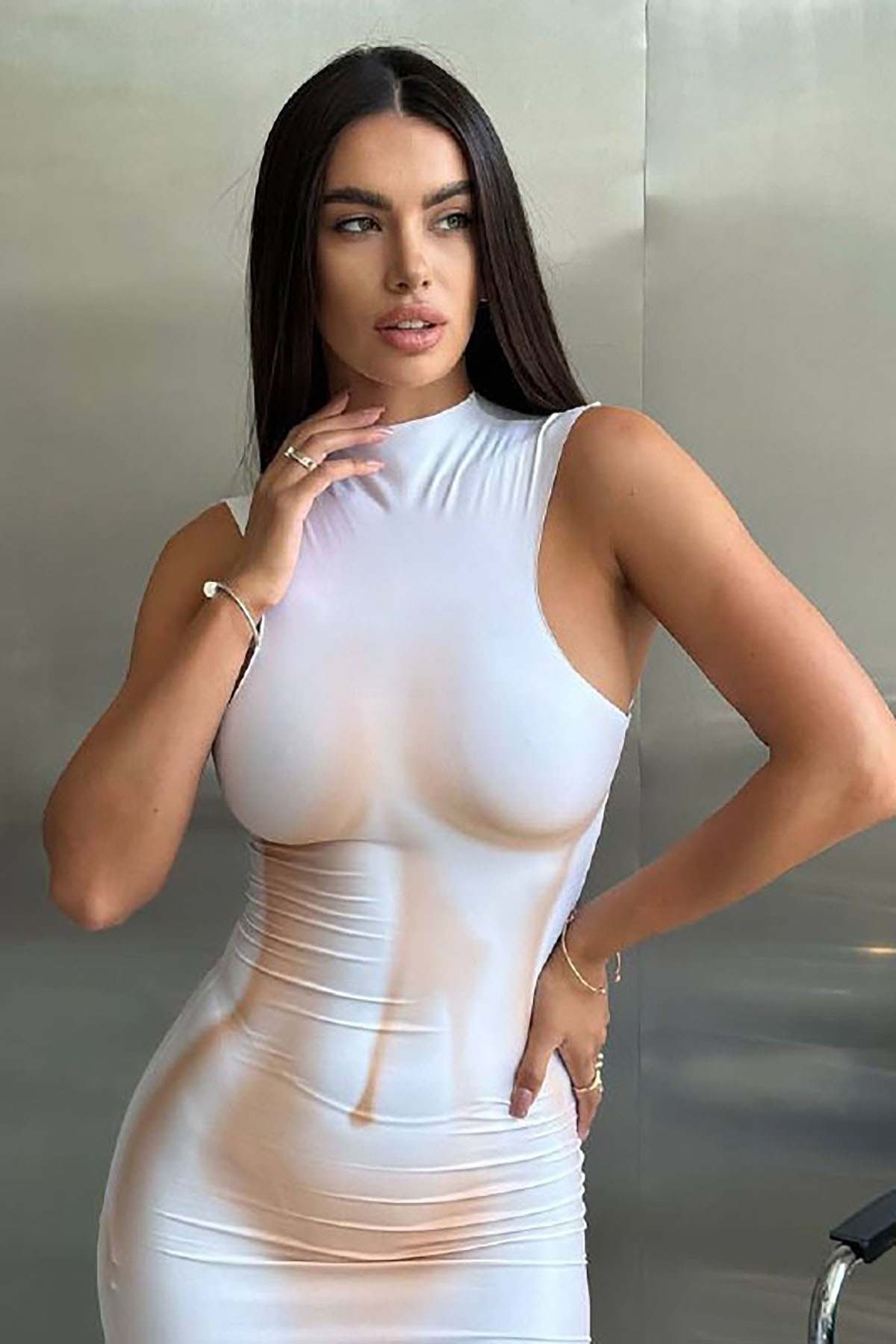 arisa-vucut-desen-likrali-elbise-beyaz-9623.jpg Arisa Vücut Desen Likralı Elbise - Beyaz - Görsel 1