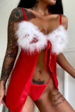 Dirty Christmas Gecelik - Kırmızı - Görsel 6