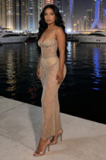 Luxury Diamond Leila Elbise - Bej