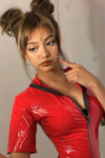 Sonia Fantezi Fermuarlı Bodysuit - Kırmızı - Görsel 2