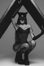 Kedi Kadın Fantezi Maske - Siyah - Görsel 5