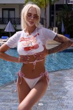 Victoria Cherry Bikini Set - Beyaz - Görsel 6