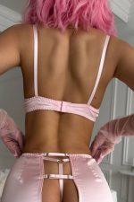 Alena Dekolte Jartiyer Set - Pembe - Görsel 7