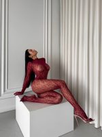 Eldivenli Full Body Çorap - Bordo - Görsel 5