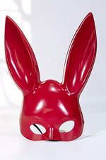 Rabbit Tavşan Maske Parlak - Kırmızı - Görsel 5