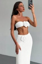 Emmy İkli Örme Elbise - Beyaz - Görsel 6