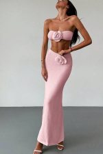 Emmy İkli Örme Elbise - Pembe - Görsel 2