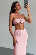 Emmy İkli Örme Elbise - Pembe - Görsel 3