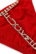Gold String Tanga Fantezi Külot - Kırmızı - Görsel 2