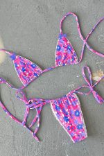 Julia Çiçekli Brazilian Bikini - Mor - Görsel 5