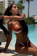 Mina V Dekolteli Brazilian Bikini - Kahverengi - Görsel 2