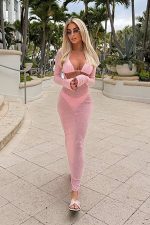 Nadya Üçlü Brazilian Bikini Takım - Pembe - Görsel 3