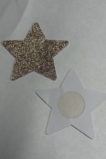 Simli Yıldız Göğüs Ucu Sticker - Altın - Görsel 2