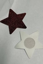 Simli Yıldız Göğüs Ucu Sticker - Siyah - Görsel 3