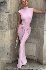 Arisa Kolsuz Maxi Elbise - Pembe