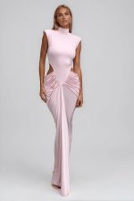 Arisa Kolsuz Maxi Elbise - Pembe - Görsel 4