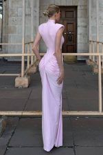Arisa Kolsuz Maxi Elbise - Pembe - Görsel 9