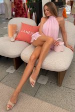 Dasha Pileli Mini Elbise - Pembe - Görsel 3