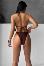 Elena Üçlü Brazilian Bikini Set - Kahverengi - Görsel 6
