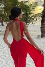 Evangelina Gece Elbisesi - Kırmızı - Görsel 2