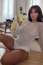 Katrina Örme Plaj Elbisesi - Beyaz - Görsel 3