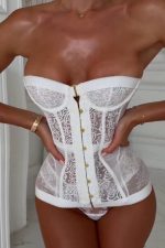 Kristina Vintage Korse - Beyaz - Görsel 4
