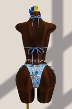 Lera Üçlü Brazilian Bikini Set - Mavi - Görsel 4