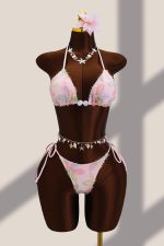 Lera Üçlü Brazilian Bikini Set - Pembe - Görsel 3