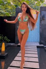 Nina Aksesuarlı Brazilian Bikini - Yeşil-Pembe - Görsel 7