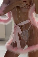 Oksana Tül Sabahlık - Pembe - Görsel 2