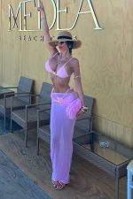 Yıldız Detay Üçlü Brazilian Bikini Set - Pembe - Görsel 9